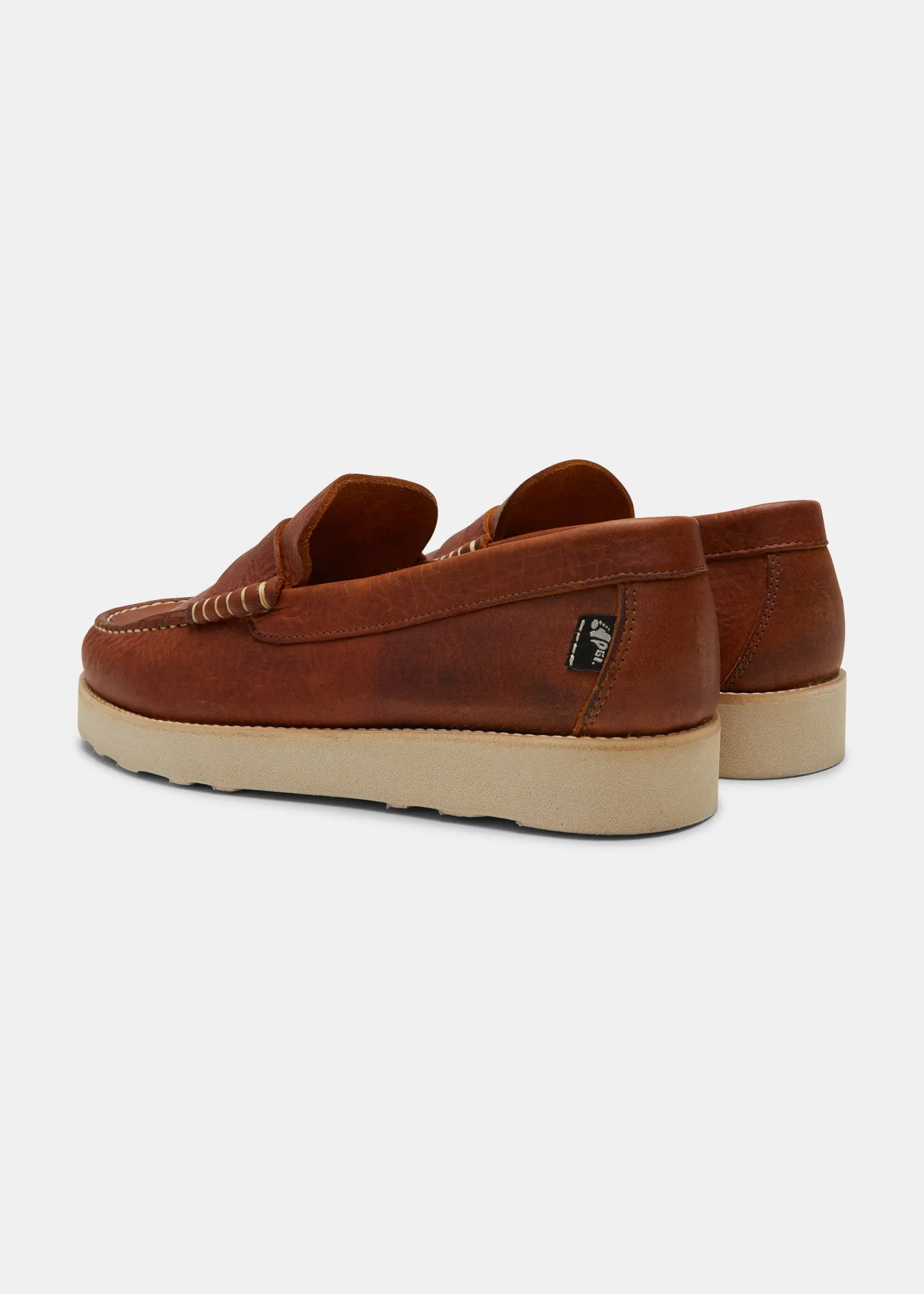 Rudy II Tumbled Leather Loafer - Chestnut Brown