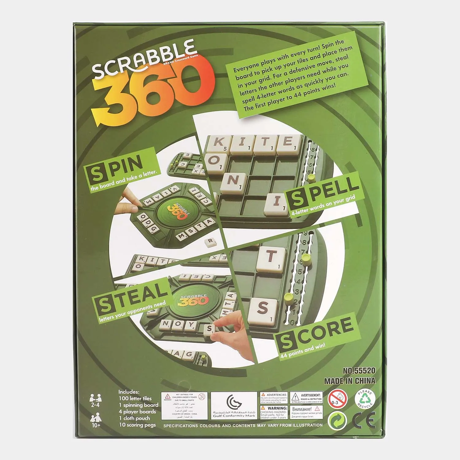 Scrabble 360 Game Board For Kids