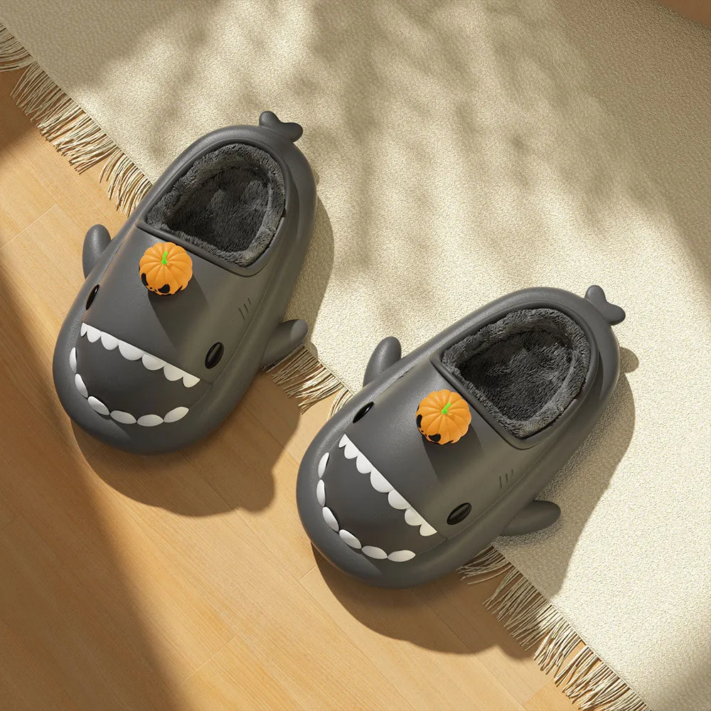 Sharkicks Basic - Winter Pumpkin Heel-open Shark Slippers