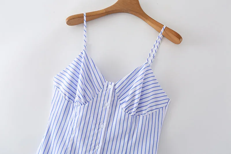 Stella Pinstripes Button Down Dress