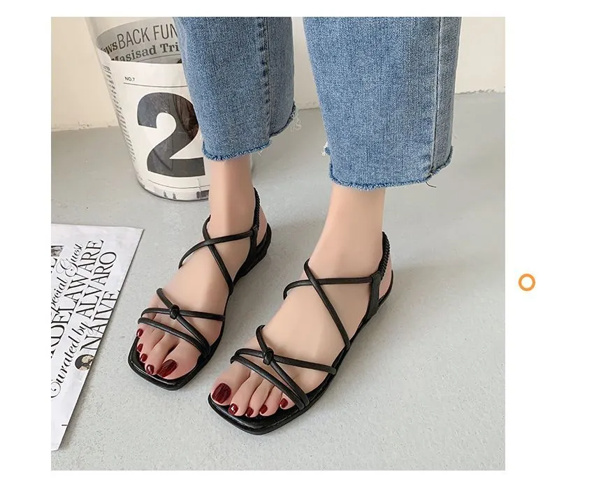 Strappy Flat Sandals cc7