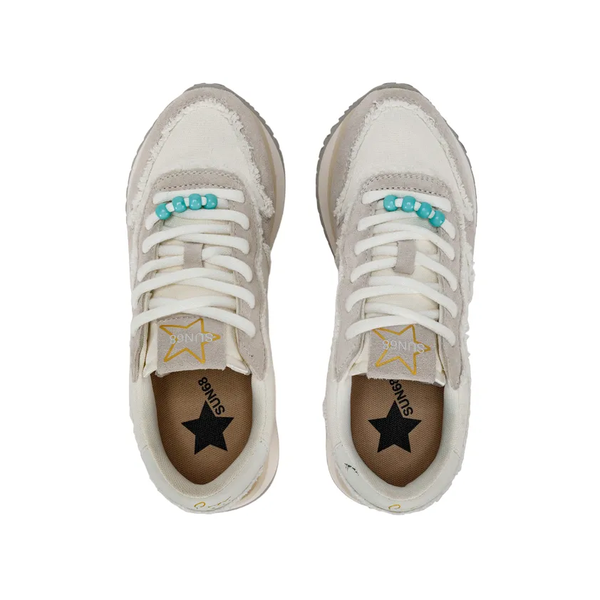 Sun68 Big Stargirl Z34216 31 cream white women's sneakers shoe