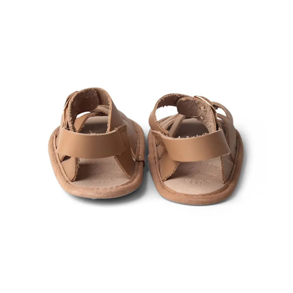 Tawny Weave Leather Baby Sandal