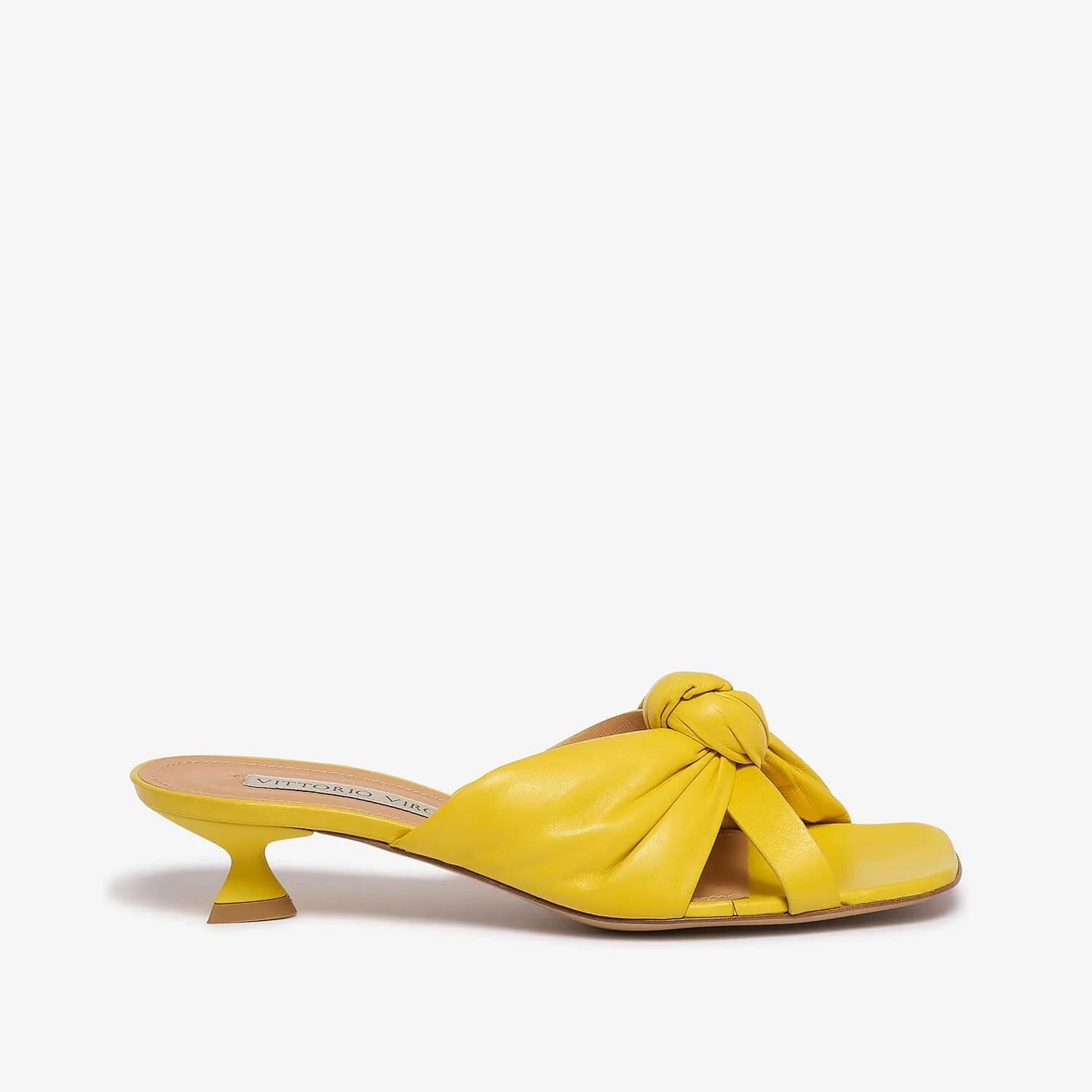 Women's tassel leather slide sandal